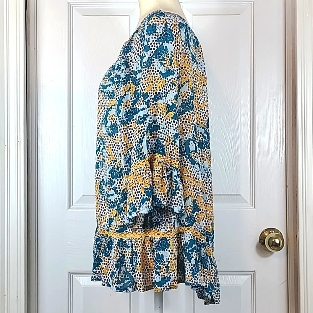 Fever Mixed Prints Blouse - Picture 6 of 12